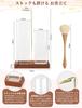 Incense Stand with Hanging Incense Stylish Wooden Incense Burner with Glass Cover to Prevent Ash Spillage Storage, Holder, (Brown)