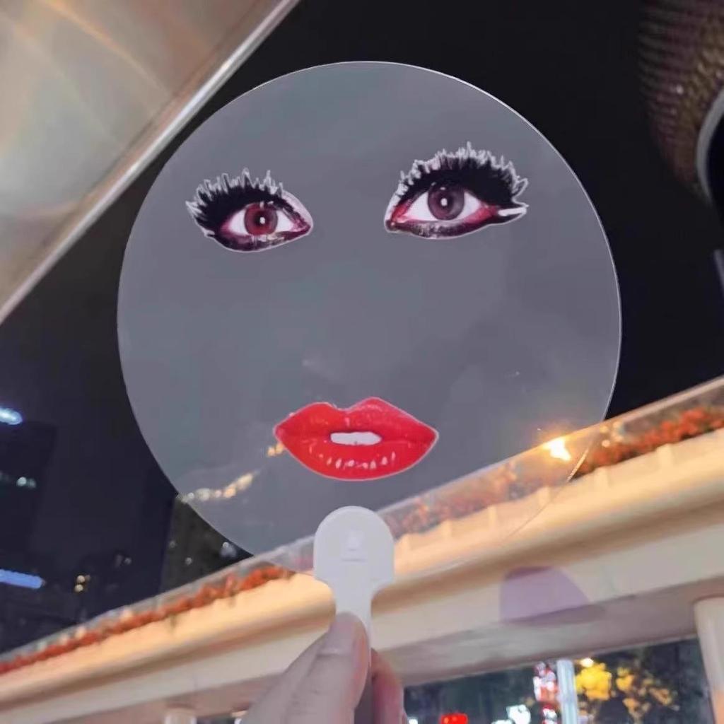 Abstract Lady Gaga Red Lips Transparent Concert Fan