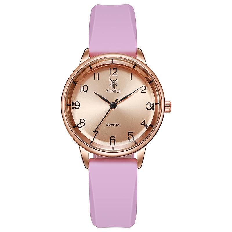 Unisex Silicone Tape Quartz Watch, Simple And Fashionable Female Student Watch Watch In Junior High School