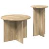 Side Table Set with Storage 2 pcs Sonoma Oak Wood Based Material