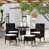 Day and Night - Day and Night Garden Furniture Set 5 Pieces Black Synthetic Rattan