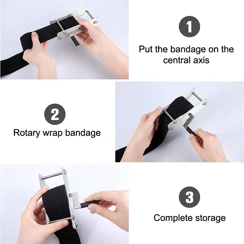 

Portable Iron Boxing Hand Wrap Roller, Manual Sports Bandage Winder, Hand Wrap Roller Tool For Boxing серебряный