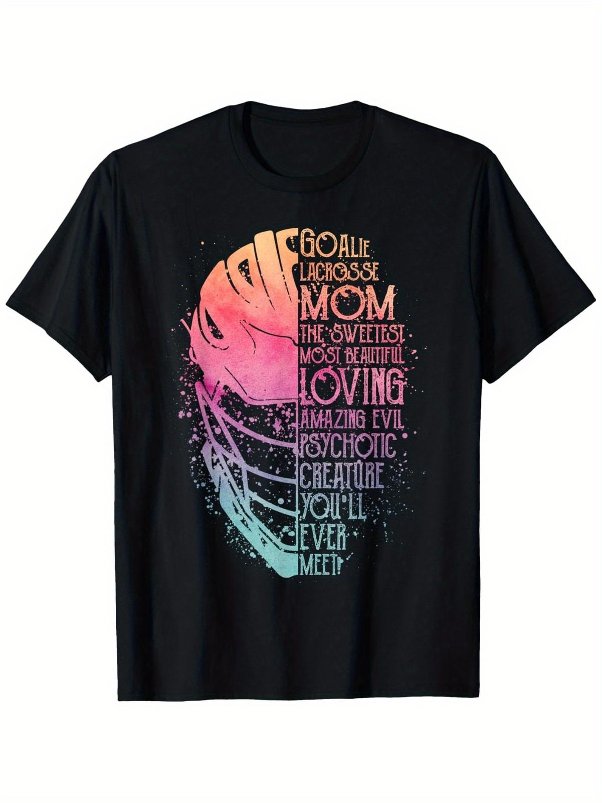 

My Favorite Goalie Calls Me Mom Lacrosse Goalie T-Shirt - Bold Graphic Print, 5XL різнокольоровий