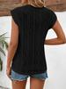 2025 Summer Women's Jacquard Round Neck Short Sleeve Loose T-shirt Vest