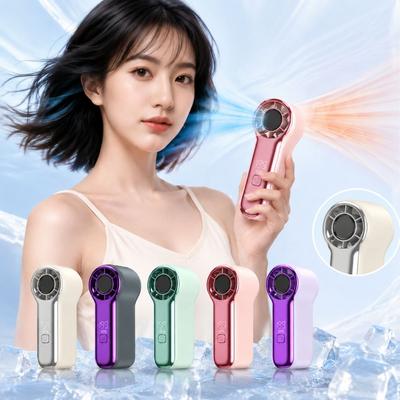 LED Display High-speed Fan USB Rechargeable Cooling Fan Portable Pocket Fan  Outdoor Travel Use