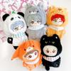 Black Cat Plush Animal Kigurumi with Bib for 10cm Plush Toys, Plush Clothes, Kigurumi Accessories, Otaku Activities, Doll Mascot, Kpopdoll Costume