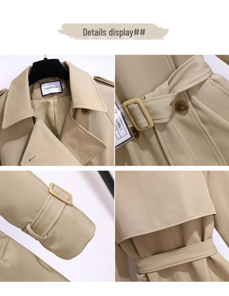 Women's Khaki British-Style Trench Coat