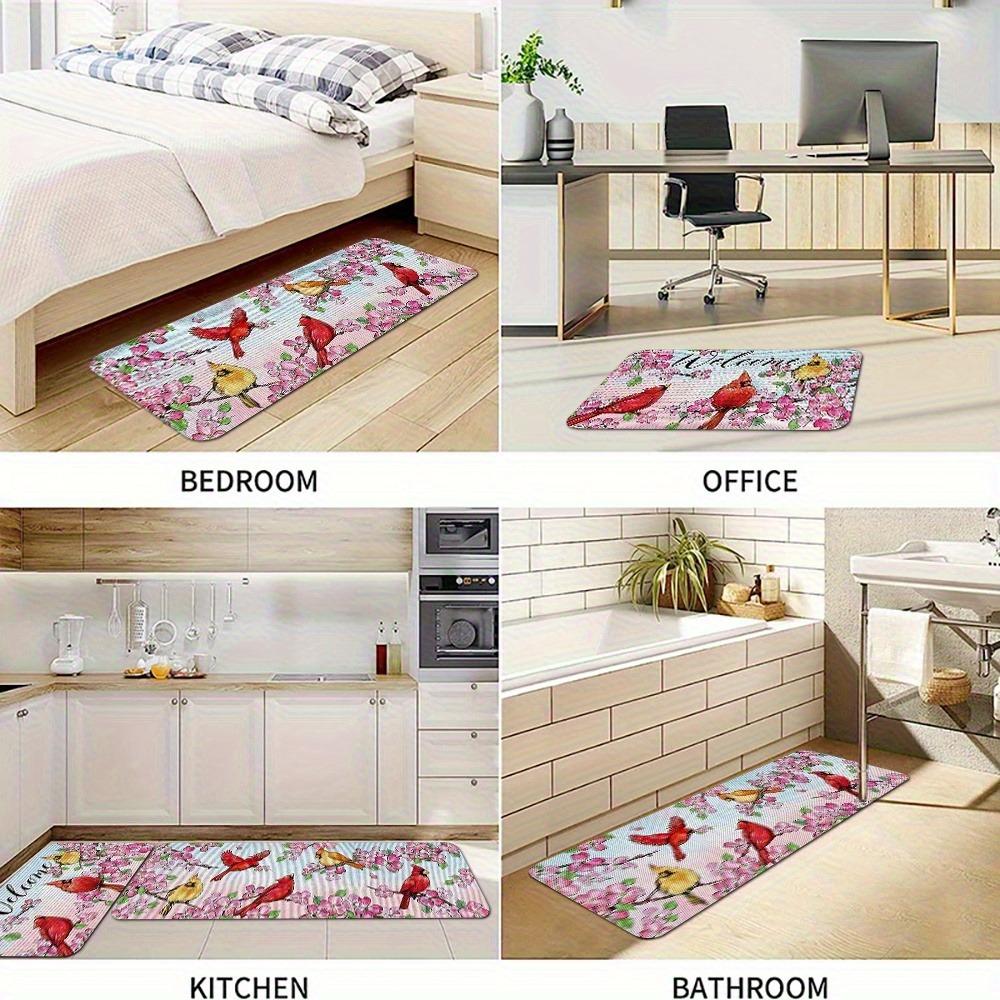 1PC Playful Cartoon Pets Kitchen Rug Non-Slip Door Mat Pop Design Bathroom Rug Bath Mat Carpet for Home Sink Laundry Decor