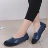 Fashion Genuine Leather Casual Bean Shoes Women Lightweight Slip-on Spring Bean Loafers Ladies Non-slip Moccasins Walking Shoes