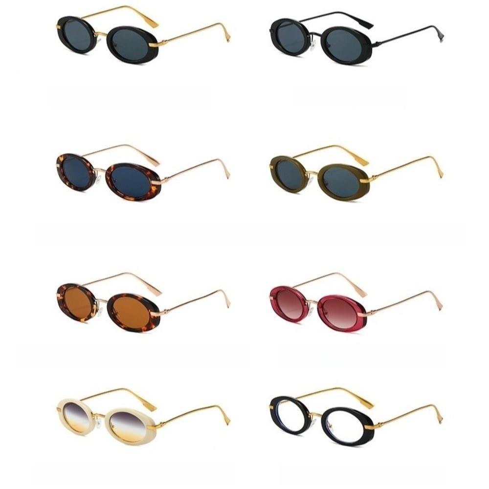Classic Trendy Fashion Sunglasses Vintage UV Protection Sunglasses Retro Oval Sunglasses  Women Use