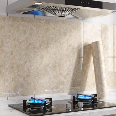 Kitchen Oil-Proof Film Stove Waterproof Moisture-Proof Wallpaper Countertop Self-Adhesiv Cabinet Renovation Tile Marble Sticker