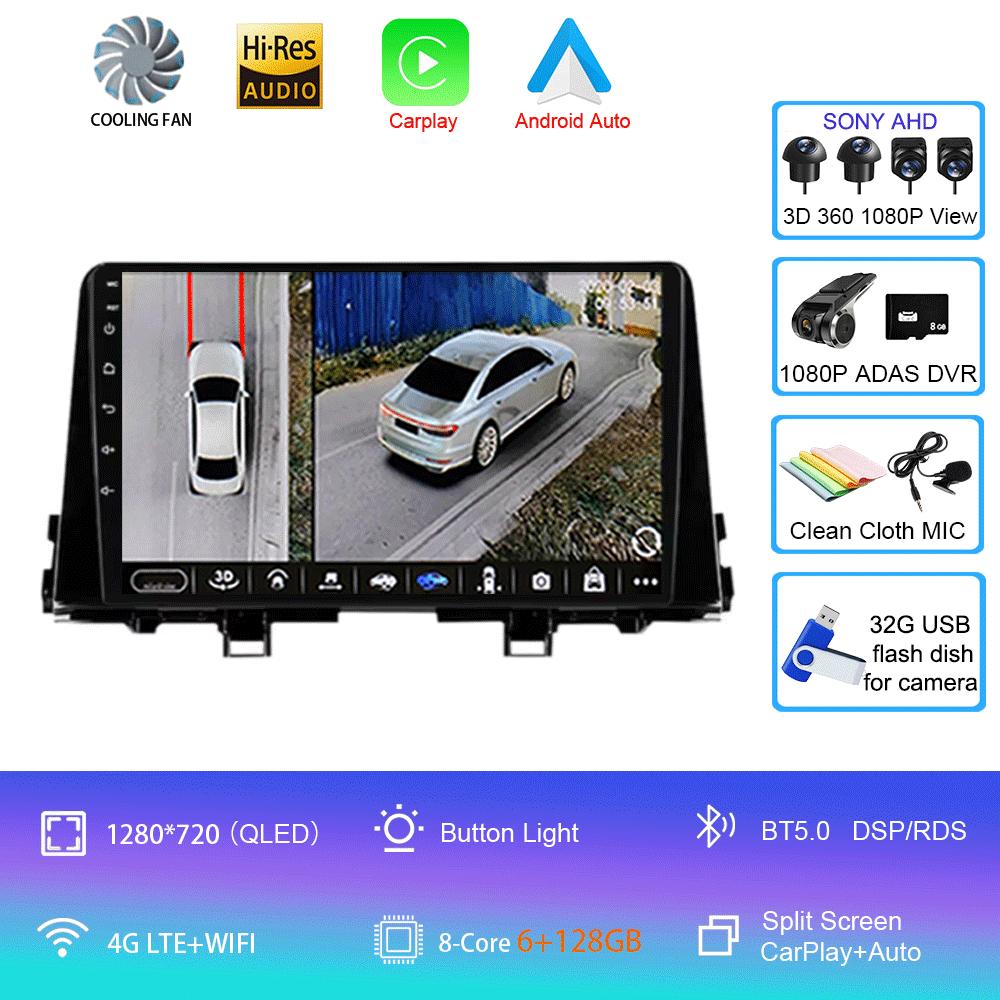 Android 14 For KIA Morning 3 Picanto 2016 2017 2018 2019 2020 Car Radio Carplay Player Navigation Multimedia Stereo Auto DSP DVD