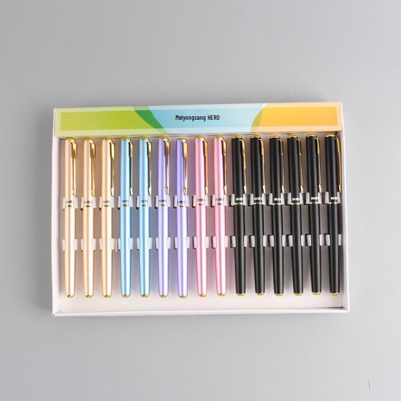 Hero 266B Gold Iridium Nib Fountain Pen 0.5MM - Colorful Student Exam Office Pen