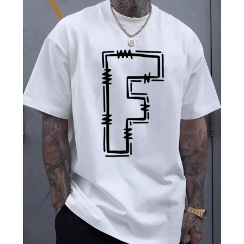 Men's 3D pattern T-shirt short-sleeved T-shirt 3D printed round neck shirt retro retro casual street