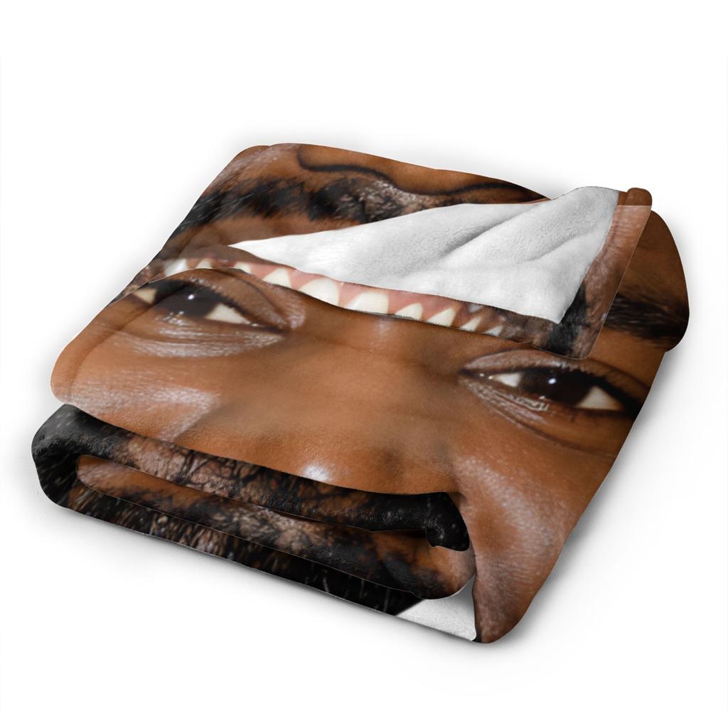 Warm Soft Blankets Camping Kanye West Meme Throw Blanket  Flannel Bedspread For Couch Chair Sofa Bed Street Trend Sofa Bed Cover