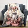 1pc Deer Name Blanket Lightweight Flannel Throw for Sofa Bed Travel Camping Livingroom Office Couch Chair