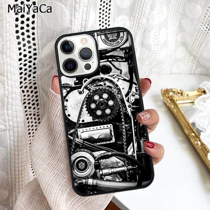Motor Engine Motorcycle Phone Case Cover For iPhone 17 Air 16 16e 15 Plus 11 12 13 14 Pro Max Shell Coque