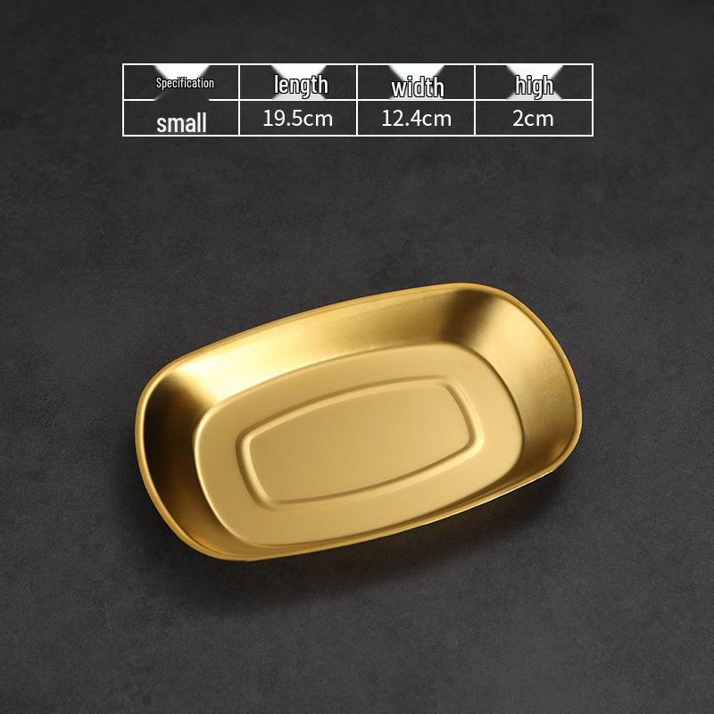 Koreanisches Grillpfannen- und Warmhalteplatten-Set aus Edelstahl: Barbecue-, Gemüse-, Nordic Gold- und Cheung Fun-Teller
