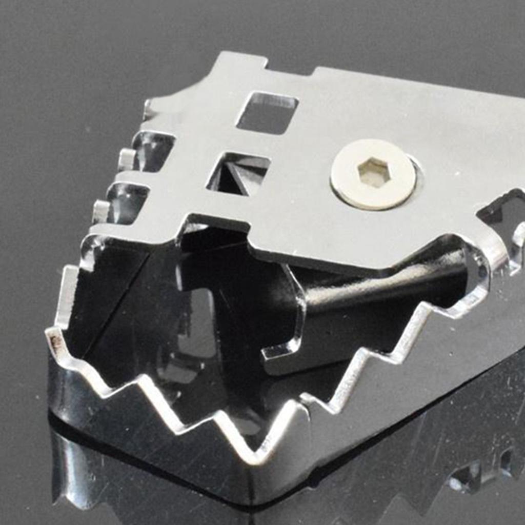 Motorcycle Rear Brake Pedal Extension Step Tip Plate Peg Pad