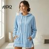 Hoodie with Pockets Women Velvet Kangaroo Pocket Long Sleeve Pullover Casual Sweatshirt Sweatshirt Loose Drawstring Hooded Top for Fall Winter