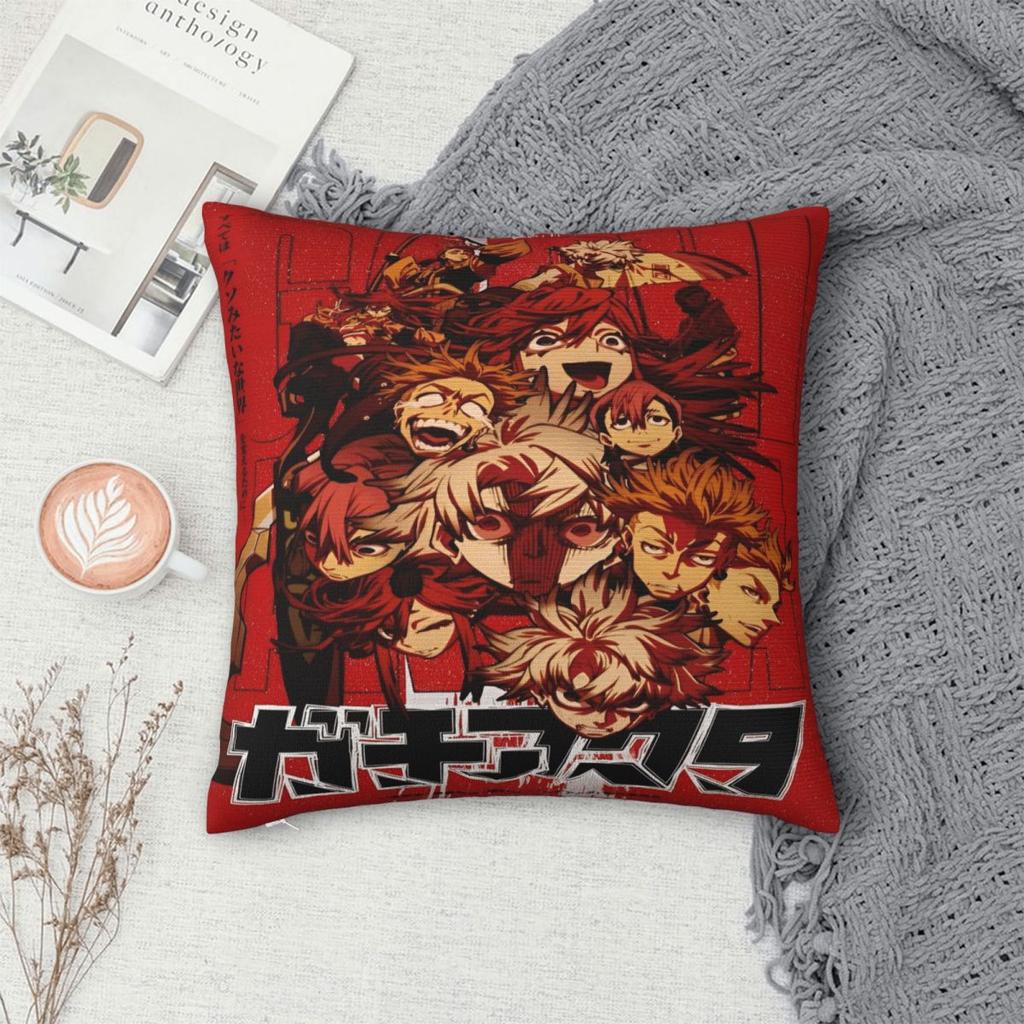 Gachiakuta Manga Rudo Printed Pillowcase Cushion Cover Zanka Riyo Enjin Throw Pillow Cover Warm Bed Decoration Square Multi Size
