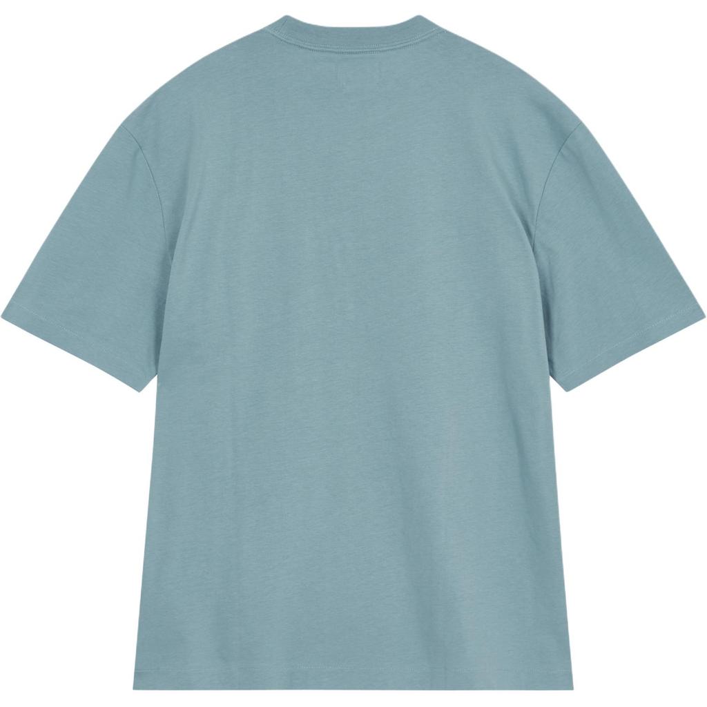 Calvin Klein Casual Minimalist Letter Embroidered Round Neck Short Sleeve T-Shirt Men Tops Blue Gray 40HM229-AYY