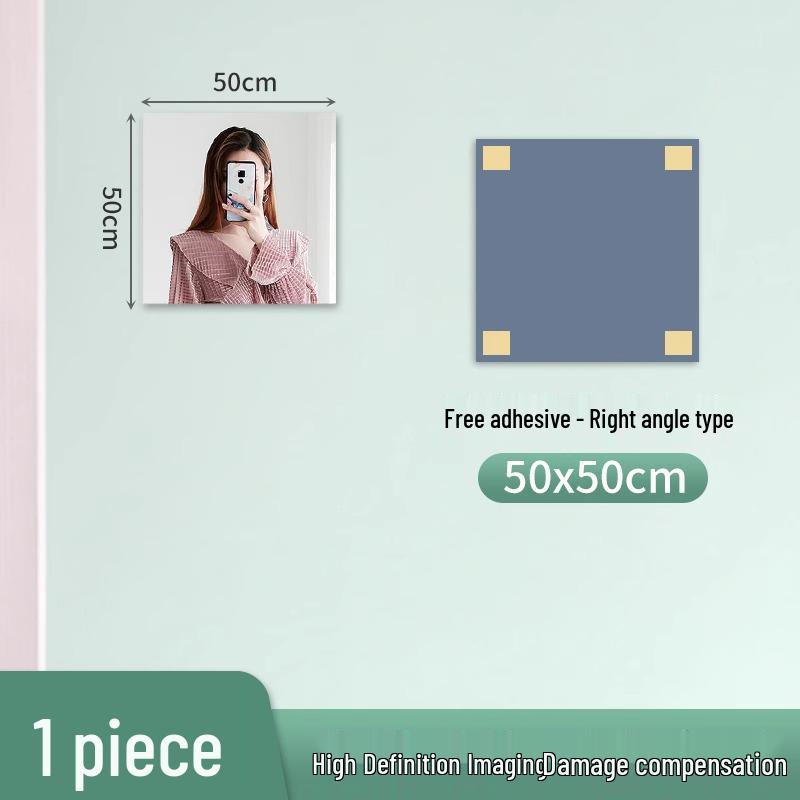 Acrylic Full Body Self-Adhesive Wall Mirror Sticker for Bathroom or Cabinet Door