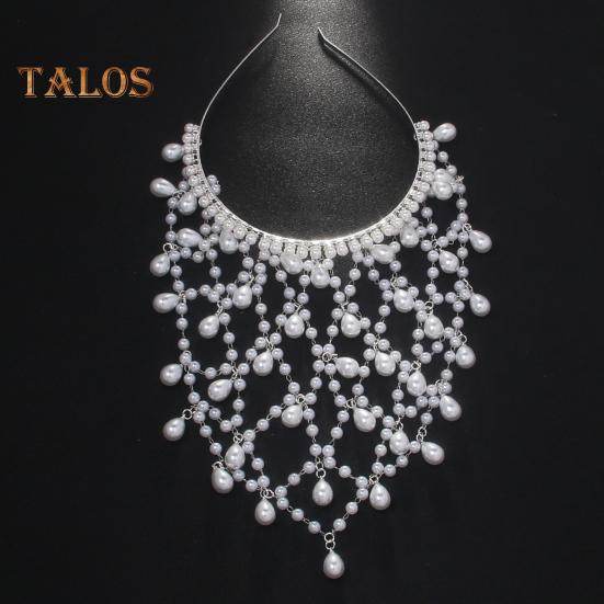 Damen-Stirnband aus Netzstoff, Imitationsperlen, leicht, bequem, Haarreif, Frisur, Ankleiden, Haar-Accessoires