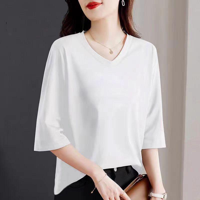 

Export Export Big Brand Big Sale 100% Pure Cotton Women s Heart Collar Printed 3/4 Sleeves Inner Wear T-shirt Black Tops White [pure color]] M Suggested 45.00 kg-57.50 kg