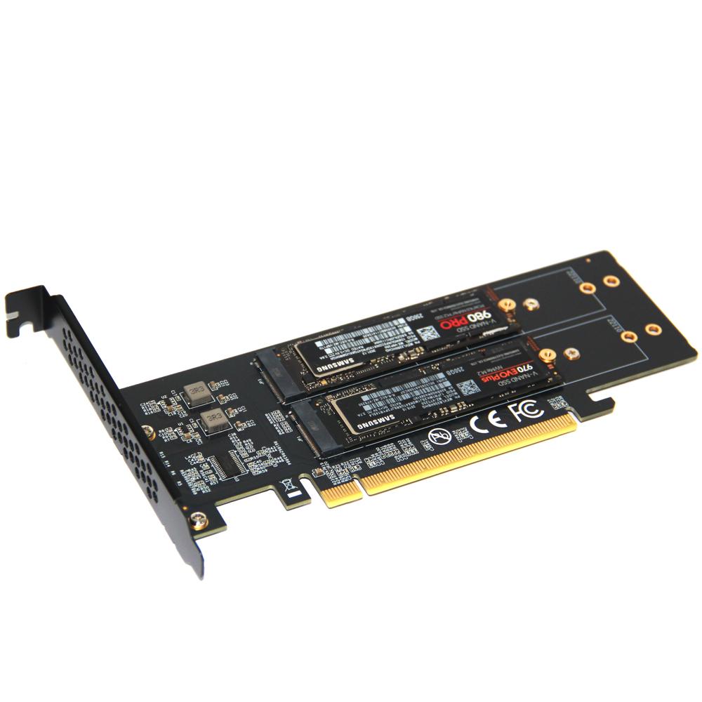 PCIe To M2 NVME Adapter Card PCI-E 4.0 X8 X16 NVME M Key SSD Converter M.2 PCI Expansion Card For 2230 2242 2260 2280