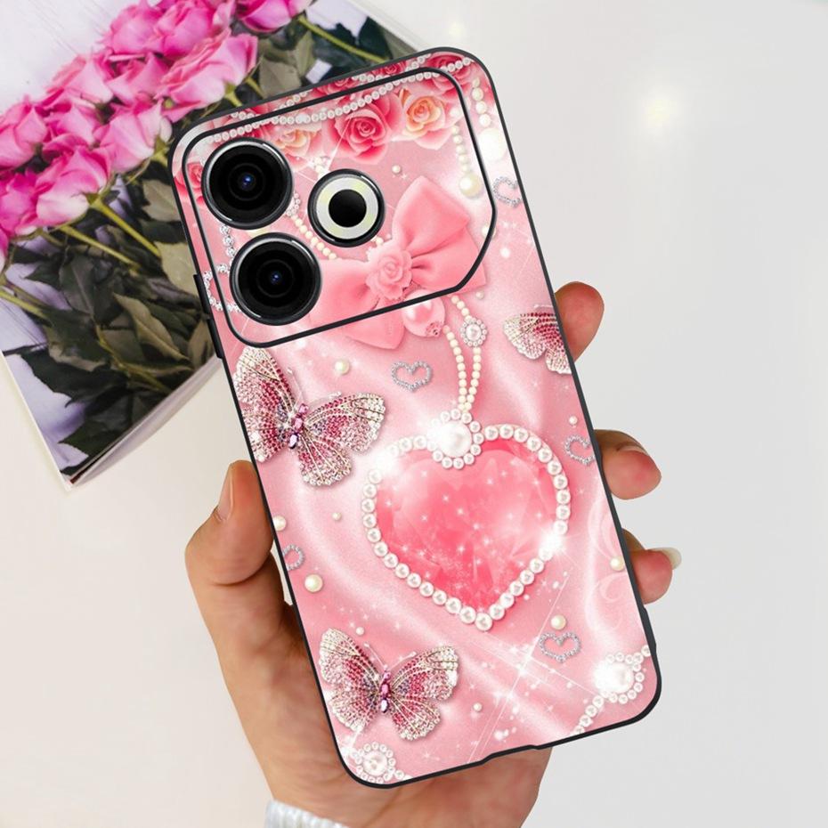 2024 Fashion Case For Tecno Pova 6 Neo Black Silicone Soft TPU Back Cover For Tecno Pova 6Neo 4G Phone Cases