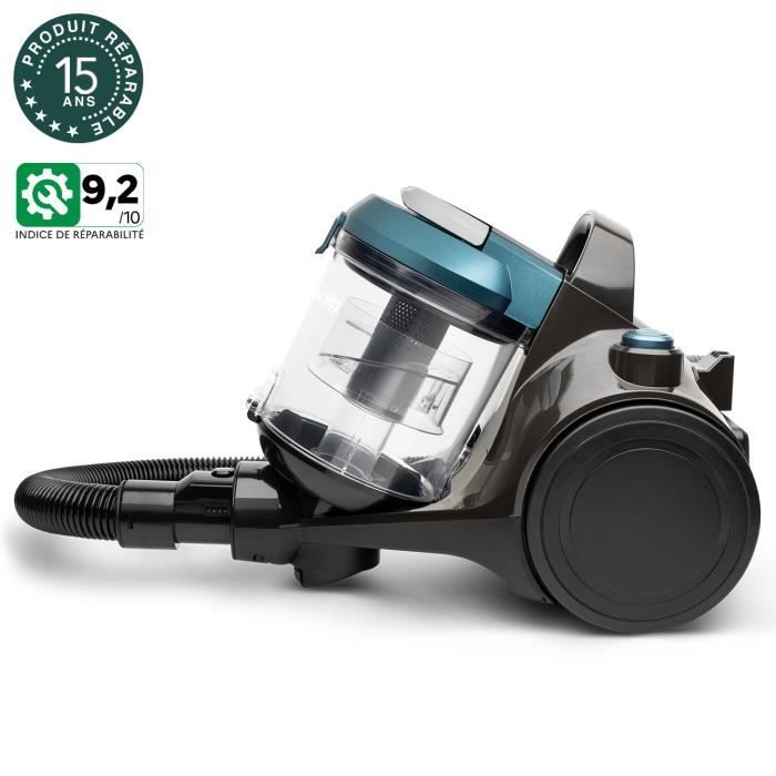 Aspirateur Sans Sac HKOENIG STC56 - Triple A - Filtre HEPA 12 - 2,5L - Noir