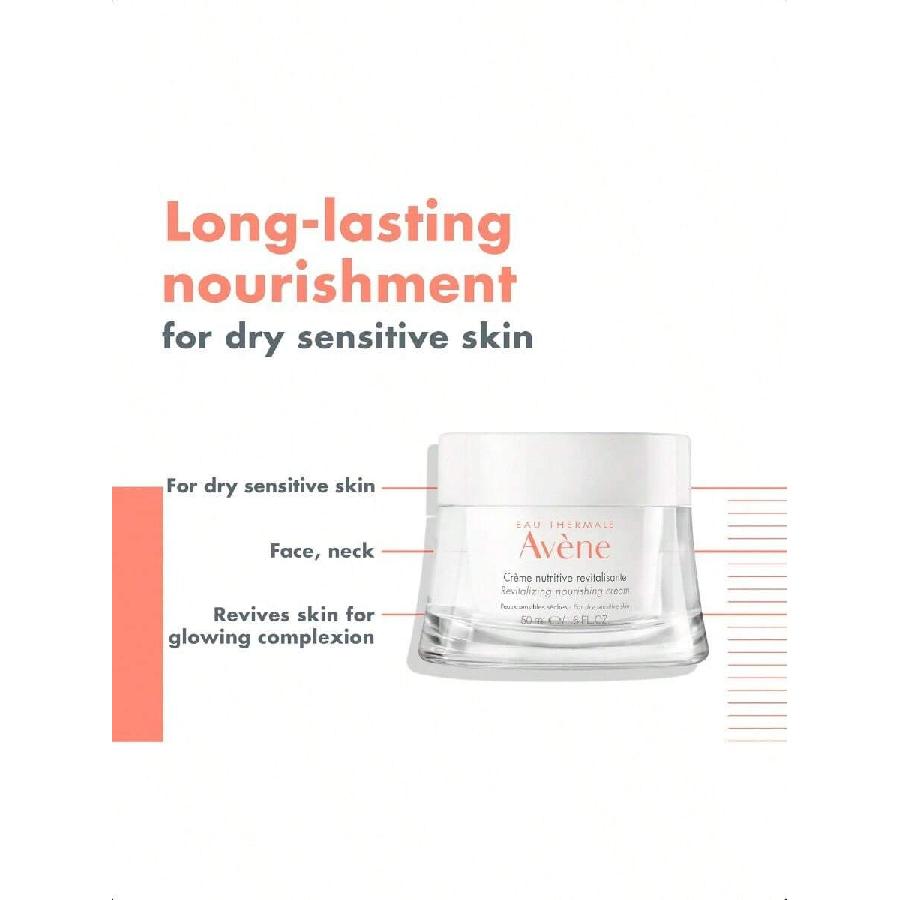 Avene Revitalizing Nourishing Cream 50ml , Ultra Nourishing Face Moisturizer, Non-Comedogenic