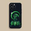 A-Alien E-Earth Phone Case For iPhone 17,16,15,14,13,12,Pro,Max,Plus,E,SE4,Air,Mini Black Soft Cover