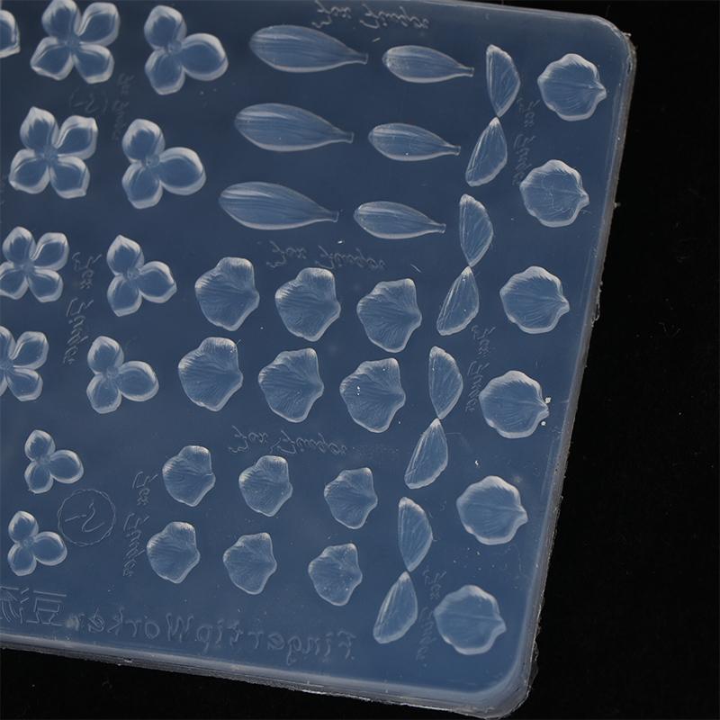 3D Silicone Flower Nail Carving Mold Butterfly Stamping Plate Nails Stencils Blossom Nail Template Thin And Washable