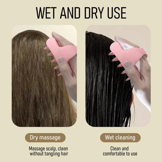 Shampoo Brush Ergonomic Soft Silicone Scalp Massager Non-Slip Handle Massage Mud Shampoo Brush Hair Washing Tool