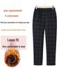 Women's High-Waist Fleece-Lined Lambswool Cotton Pants for Winter