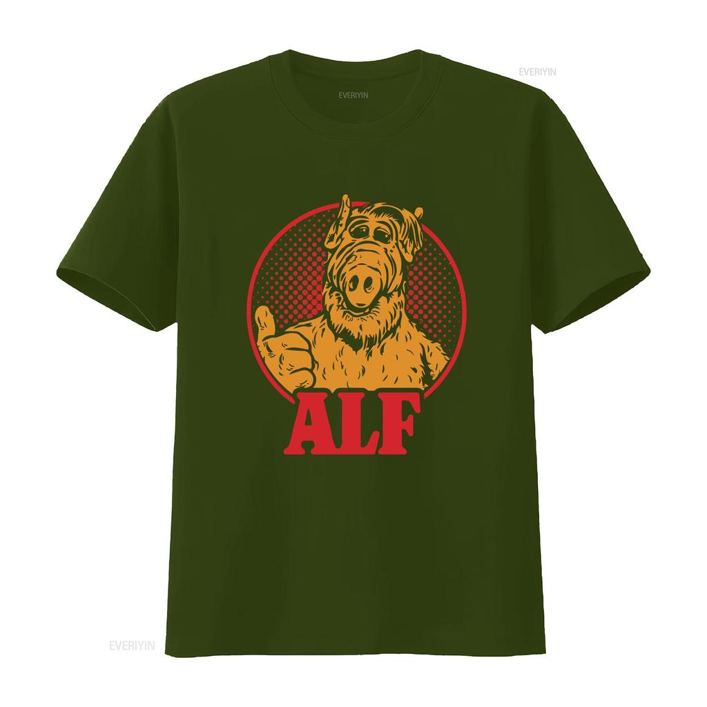 90s Retro Style ALF Character TV Show Softstyle T Shirt Alien Life Form vintage Washed Casual fashion homme designer clothes