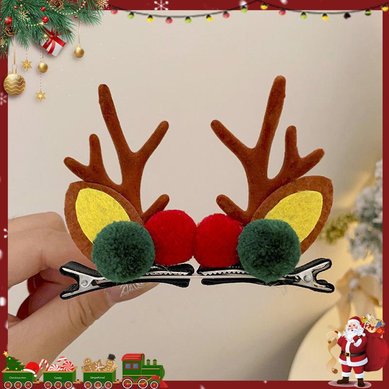 

Детская рождественская заколка для волос с оленьими рогами - Праздничная новогодняя заколка для девочек