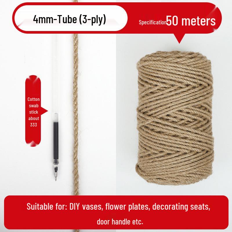 Hemp Rope: Handmade Thick String for DIY Weaving, Cat Scratching, Photo Wall Decor