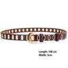 Alloy Pin Buckle Belt PU Leather Waist Strap Fashion Waistband  Decor Accessories
