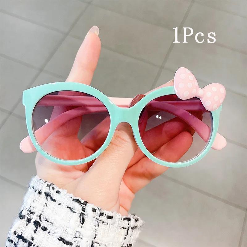

1-2PCS AdTosdocument Night Sunglasses Bow Decor Big Frame Teen Boys Girls Outdoor Party Vacation Travel Sun Glasses for Children