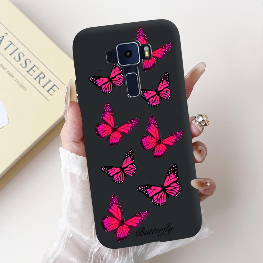For ASUS Zenfone 3 ZE520KL Z017D 4 Max ZC520KL X008D 3 Max ZC520TL Case Soft Silicone Back Cover Love Heart Butterfly Flower Bag