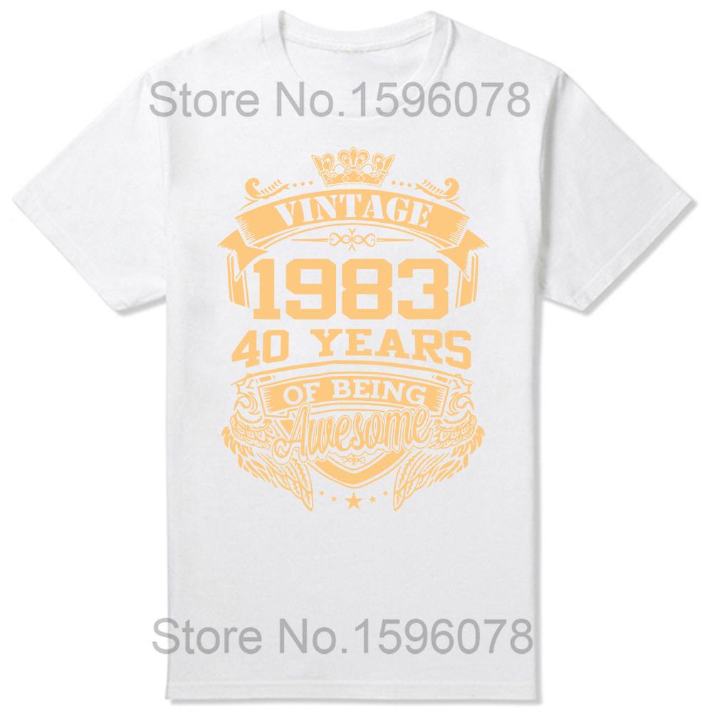 Made In 1983 Limited Edition Birthday Gift T-Shirt for Men Cotton T Shirts 41 Years Old Short Sleeve Tee Shirt Gift Idea Tops