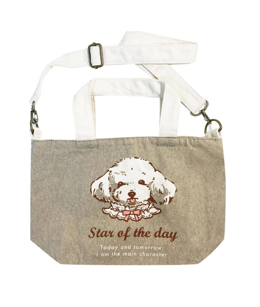 Walking Walking Walking Dog Canvas Tote Canvas Canvas Tote Dog Outdoor Manners Bag [Mopolini] Bag, Bag, Tote, Canvas, Bag, Tote, Bag, Print, Pattern,