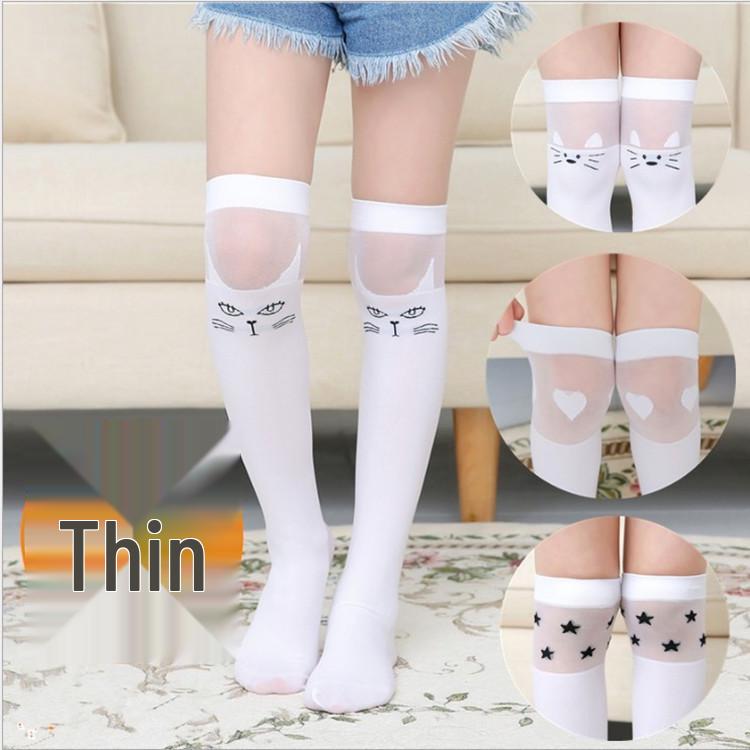 Kids' Breathable Over-the-Knee Football Socks - White Mid-Calf, Summer/Spring, Sweat-Absorbent