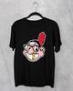 Cleveland Indians Logo The Indians Men T-Shirt Mens Womens Tees Top Black Tee All Sizes JJ3391