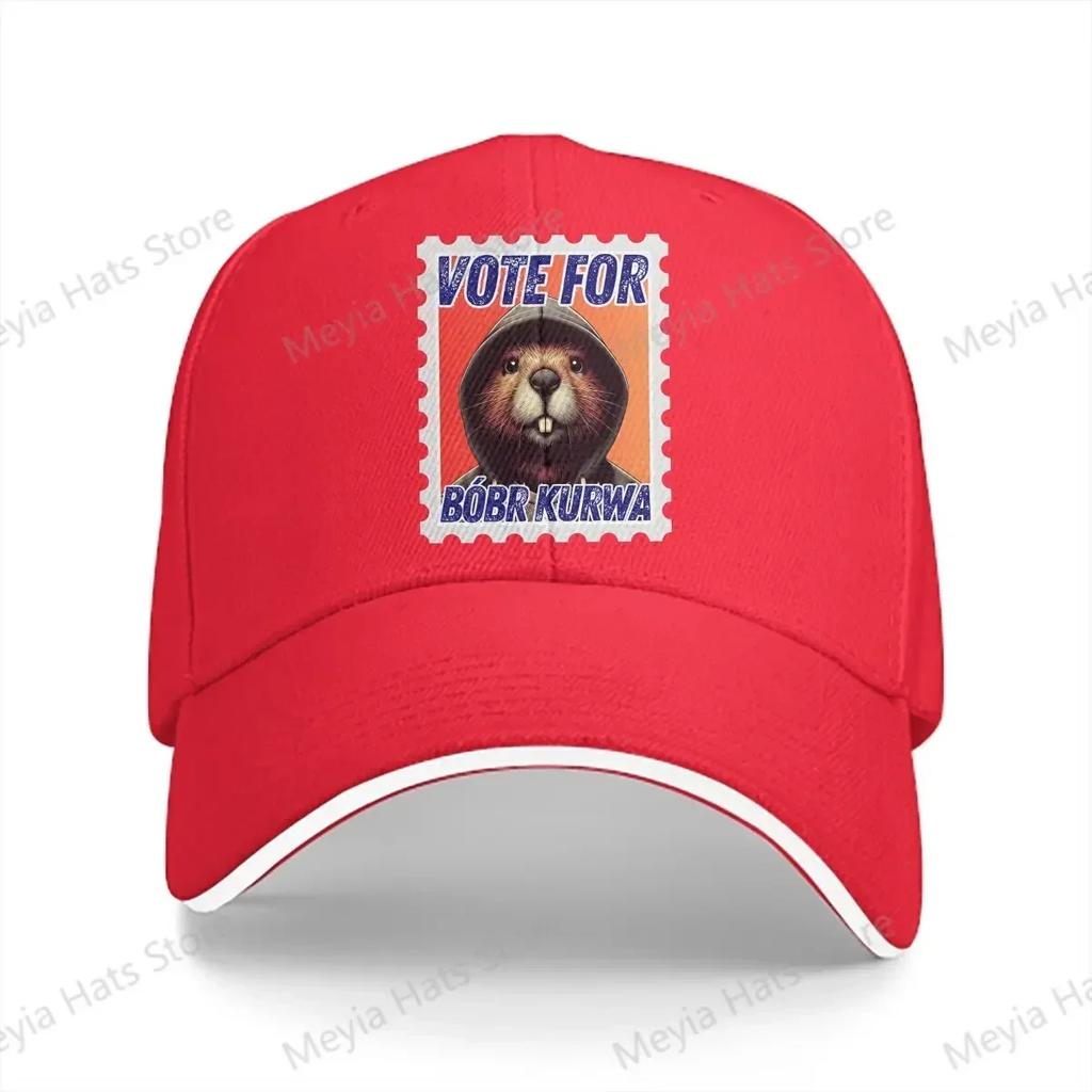 Vote Bobr Kurwa Game Windproof Cap Sun Visor Hip Hop Caps Cowboy Hat Peaked Hats