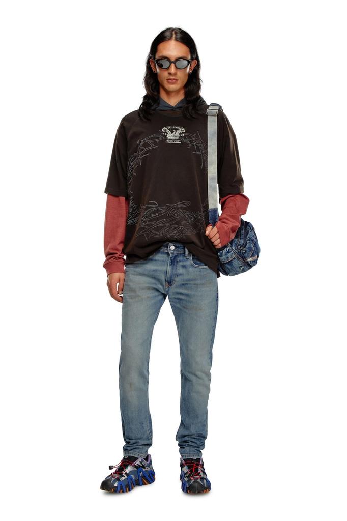 Diesel 1979 SLEENKER Denim Skinny Indigo A035940GRDE Men's L.32 Jeans, 26-inch, Blue,