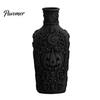 Vintage Style Home Accessories Halloween Gothic Pumpkin Vase, 3D Printed Moon Star Embossed Potion Bottle Reliefs Tabletop Ornament, Dry Flower